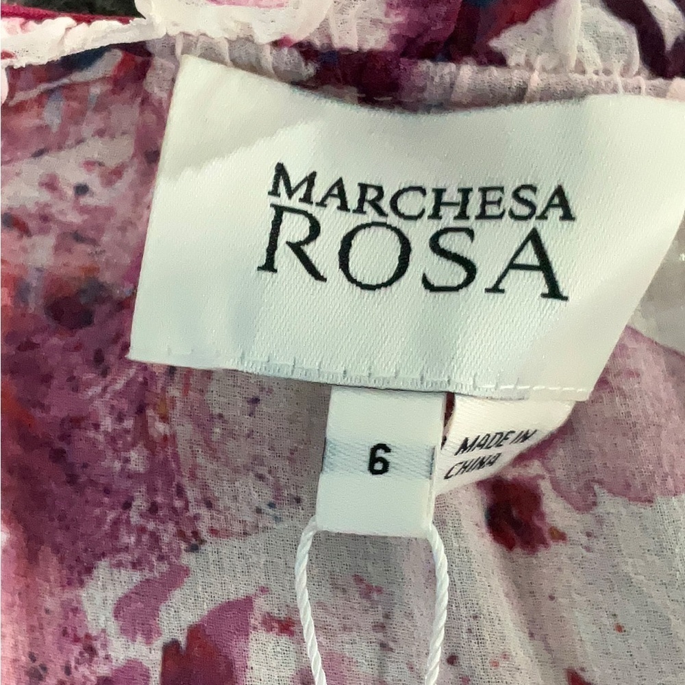 MARCHESA Pom Maxi Dress In Plum - Picture 5 of 7